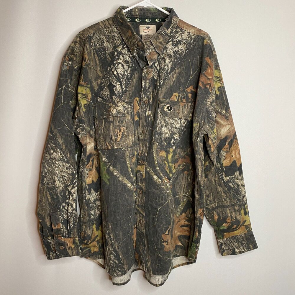 Mossy Oak Apparel Camouflage Button Up Shirt Mens 2XL